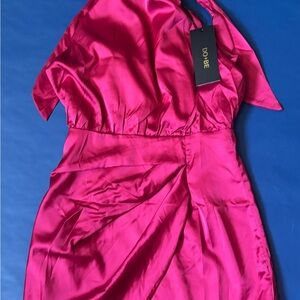 Vibrant Pink Satin Dress🩷